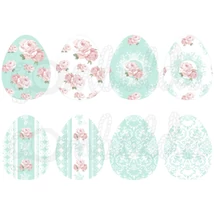 Mintás barkácsfilc - shabby chic vegyes tojások - menta Mintás barkácsfilc - shabby chic vegyes tojások - menta