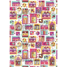 Mintás barkácsfilc - színes házikók kicsiben Mintás barkácsfilc - színes házikók kicsiben