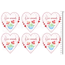 Mintás barkácsfilc - szíves szívek - Óvó néninek