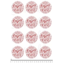 Mintás barkácsfilc - szófelhő - Legjobb Mama - 12db