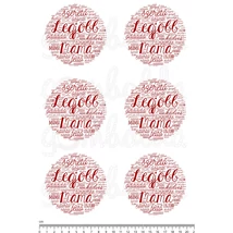 Mintás barkácsfilc - szófelhő - Legjobb Mama - 6db