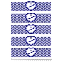 Mintás barkácsfilc - szalvétagyűrű alap - I love Balaton