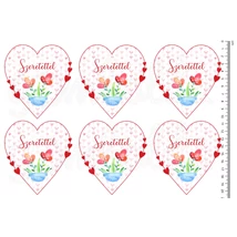 Mintás barkácsfilc - szíves szívek - Szeretettel