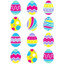 Mintás barkácsfilc - szivárvány tojások