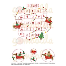 Mintás barkácsfilc - cuki tacskók - adventi visszaszámláló