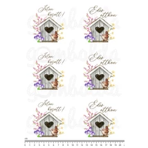 Mintás barkácsfilc - tavaszi madáretető feliratokkal Mintás barkácsfilc - tavaszi madáretető feliratokkal