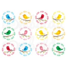 Mintás barkácsfilc - tavaszi madárkák faágon Mintás barkácsfilc - tavaszi madárkák faágon