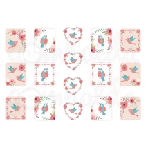 Mintás barkácsfilc - tavaszi madaras kártyák Mintás barkácsfilc - tavaszi madaras kártyák