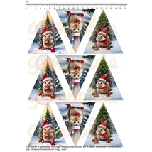 Mintás barkácsfilc - téli sünik - fenyődíszek