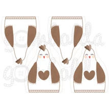 Mintás barkácsfilc - tojásmelegítő barna tyúkok