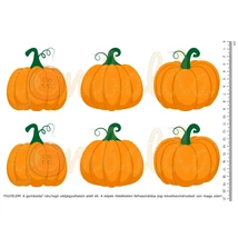 Mintás barkácsfilc - tökök - 6db