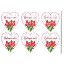 Mintás barkácsfilc - tulipános szívek - Ballagási emlék Mintás barkácsfilc - tulipános szívek - Ballagási emlék