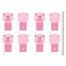 Mintás barkácsfilc - malac ujjbábok