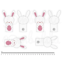 Mintás barkácsfilc - nyuszi ujjbábok