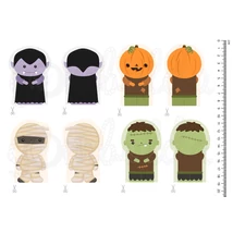 Mintás barkácsfilc - halloween ujjbábok