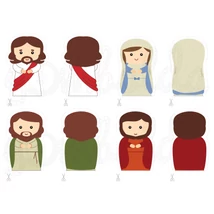 Mintás barkácsfilc - ujjbábok biblai személyekkel