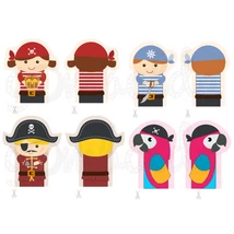 Mintás barkácsfilc - kalózos ujjbábok Mintás barkácsfilc - kalózos ujjbábok