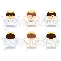 Mintás barkácsfilc - karácsonyi ujjbábok - kisfiú angyalok