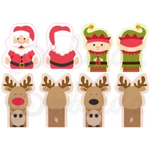 Mintás barkácsfilc - karácsonyi ujjbábok - Mikulással Mintás barkácsfilc - karácsonyi ujjbábok - Mikulással