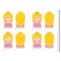 Mintás barkácsfilc - királylány ujjbábok