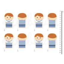 Mintás barkácsfilc - kisfiú ujjbábok Mintás barkácsfilc - kisfiú ujjbábok