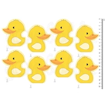 Mintás barkácsfilc - kiskacsa ujjbábok