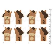 Mintás barkácsfilc - lovacska ujjbábok