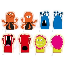 Mintás barkácsfilc - szörnyecskés ujjbábok