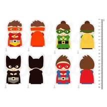 Mintás barkácsfilc - szuperhős ujjbábok Mintás barkácsfilc - szuperhős ujjbábok