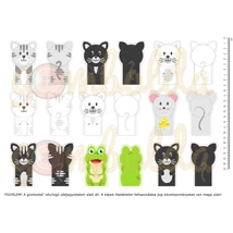 Mintás barkácsfilc - A három kiscica ujjbábok