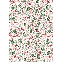 Mintás barkácsfilc - bogyós vörösbegy