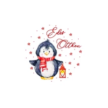 Mintás barkácsfilc - Winter Fun hímzőkeretbe - pingvin