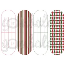 Mintás barkácsfilc - szív dísz alap - piros zöld Mintás barkácsfilc - szív dísz alap - piros zöld