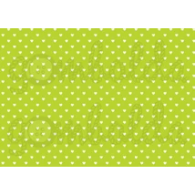 Mintás barkácsfilc - zöld alapon fehér szívek