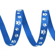 Tappancs mintás ripsz grosgrain szalag - 10mm - kék