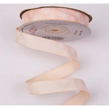 Virágos ripsz szalag - 16mm - barack