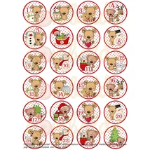 Mintás barkácsfilc - adventi számok - mackófalva Mintás barkácsfilc - adventi számok - mackófalva