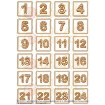 Mintás barkácsfilc - adventi számok - mézeskalács