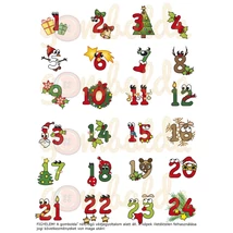 Mintás barkácsfilc - adventi számok - mókás számok Mintás barkácsfilc - adventi számok - mókás számok
