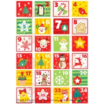 Mintás barkácsfilc - adventi számok vidám figurákkal