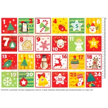 Mintás barkácsfilc - adventi számok vidám figurákkal - 2 lapos Mintás barkácsfilc - adventi számok vidám figurákkal - 2 lapos