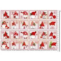 Mintás barkácsfilc - cuki manók - adventi számok Mintás barkácsfilc - cuki manók - adventi számok