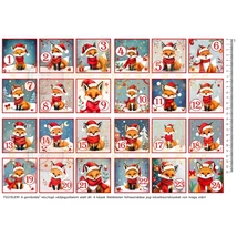 Mintás barkácsfilc - adventi számok - rókák nagy Mintás barkácsfilc - adventi számok - rókák nagy