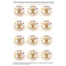 Mintás barkácsfilc - Boldog szülinapot! - cuki mackó - pici