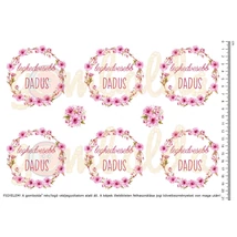 Mintás barkácsfilc - cseresznyevirágos koszorúk - dadus