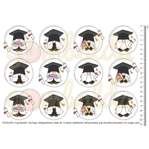 Mintás barkácsfilc - cuki manók - ballagás