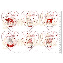 Mintás barkácsfilc - cuki manók - valentin szív Mintás barkácsfilc - cuki manók - valentin szív