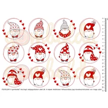 Mintás barkácsfilc - cuki manók - valentin kör Mintás barkácsfilc - cuki manók - valentin kör