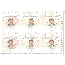 Mintás barkácsfilc - cuki fiú angyalka szürke - tanár bácsinak Mintás barkácsfilc - cuki fiú angyalka szürke - tanár bácsinak