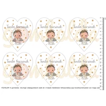 Mintás barkácsfilc - cuki fiú angyalka szürke - tanító bácsinak